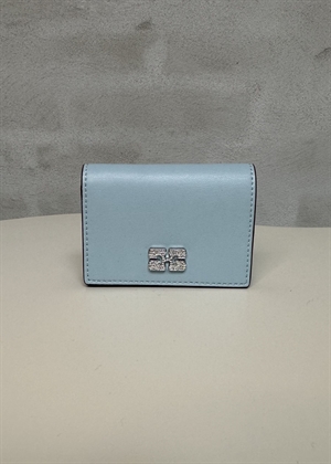 A6394 Strass Bou flap card holder Icy Blue Ganni 